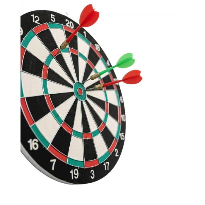 Ev ve Oyun Alanları İçin 15 İnç Dart Tahtası 4 Dart Oku Dahil