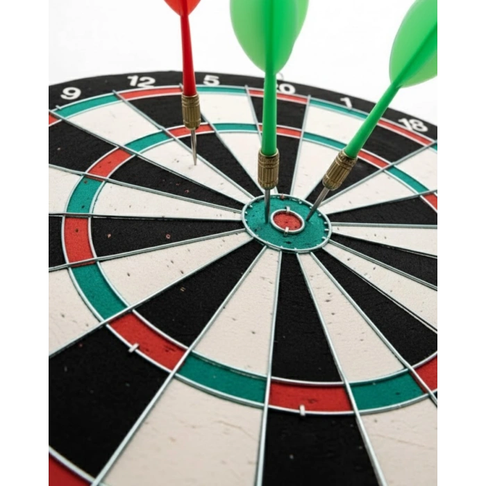 Ev ve Oyun Alanları İçin 15 İnç Dart Tahtası 4 Dart Oku Dahil