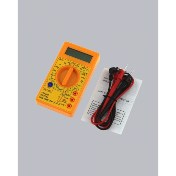 Dijital Multimetre Ölçü Aleti AC DC Ölçüm ve LCD Ekranlı