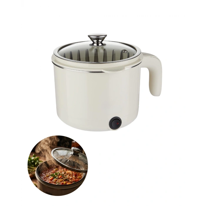 Çok Fonksiyonlu Elektrikli Pişirici 1 Litre Buharda Sebze Pişirme Özellikli