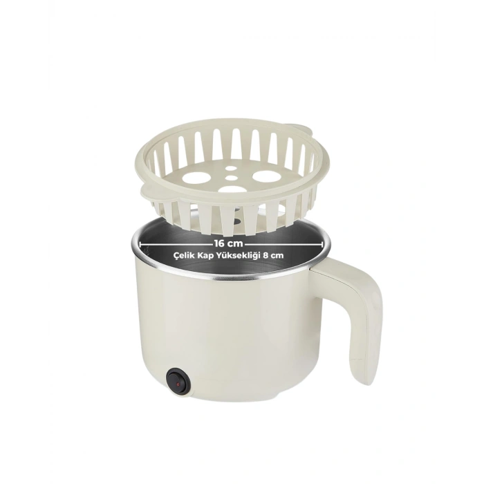 Çok Fonksiyonlu Elektrikli Pişirici 1 Litre Buharda Sebze Pişirme Özellikli