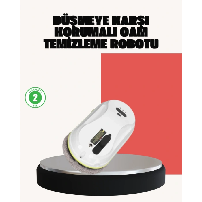 UPS Destekli Düşmeye Karşı Korumalı Cam Temizleme Robotu