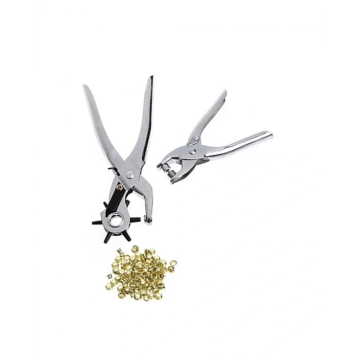 2li Kemer Delme Aparatı Deri Delik Açma Pensesi Çok Amaçlı Kullanım