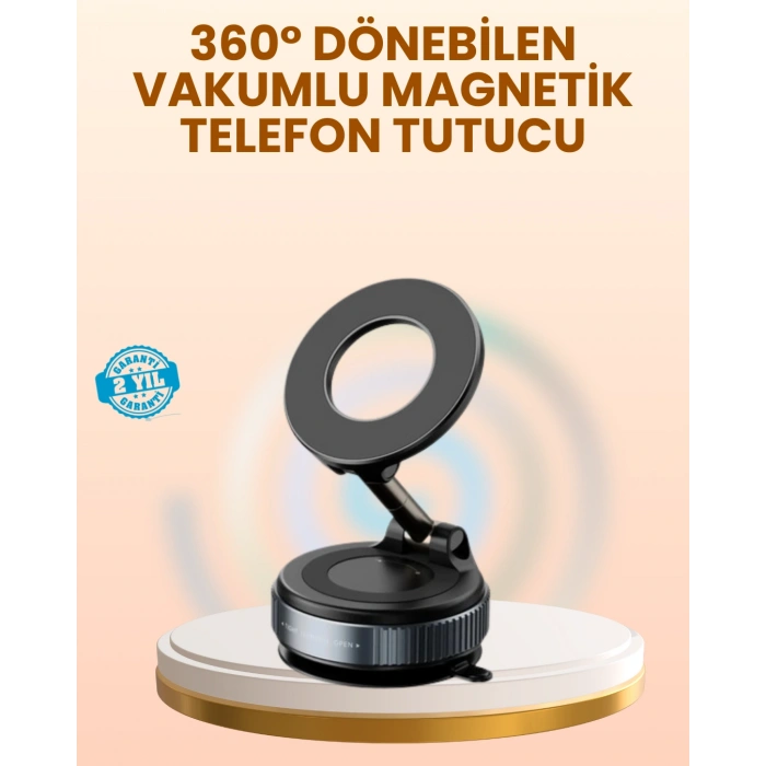 Vakumlu Manyetik Araç Telefon Tutucu Güçlü Tutuş