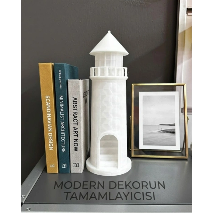 Dekoratif 3D Deniz Feneri Obje Marin Stil Ev Aksesuarı