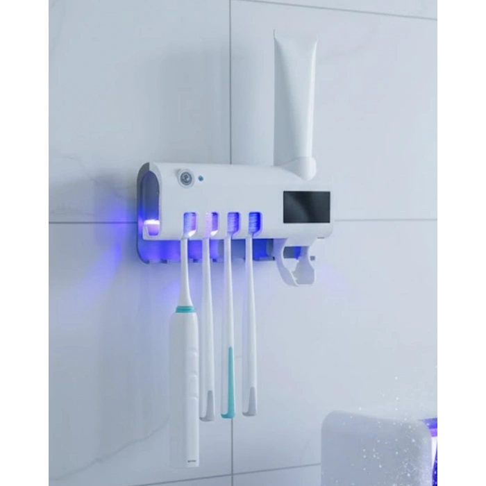 Otomatik Diş Macunu Sıkmalı UV Diş Fırçası Tutucu