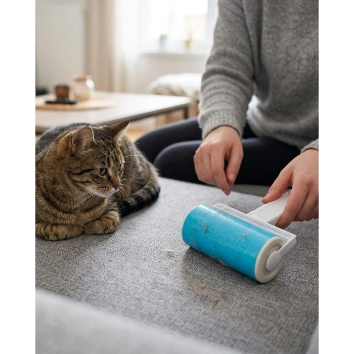 Yıkanabilir Pet Tüy Toplama Aparatı Kıyafet Koltuk Araba İçi Temizlik Rulosu