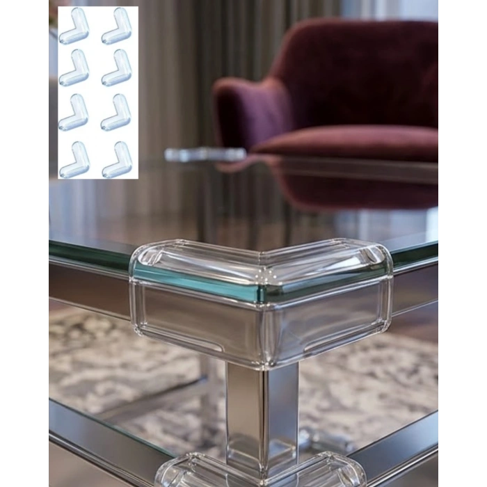 Şeffaf Masa Kenarı Koruyucu 8 Adet Mobilya Köşe Koruma Seti