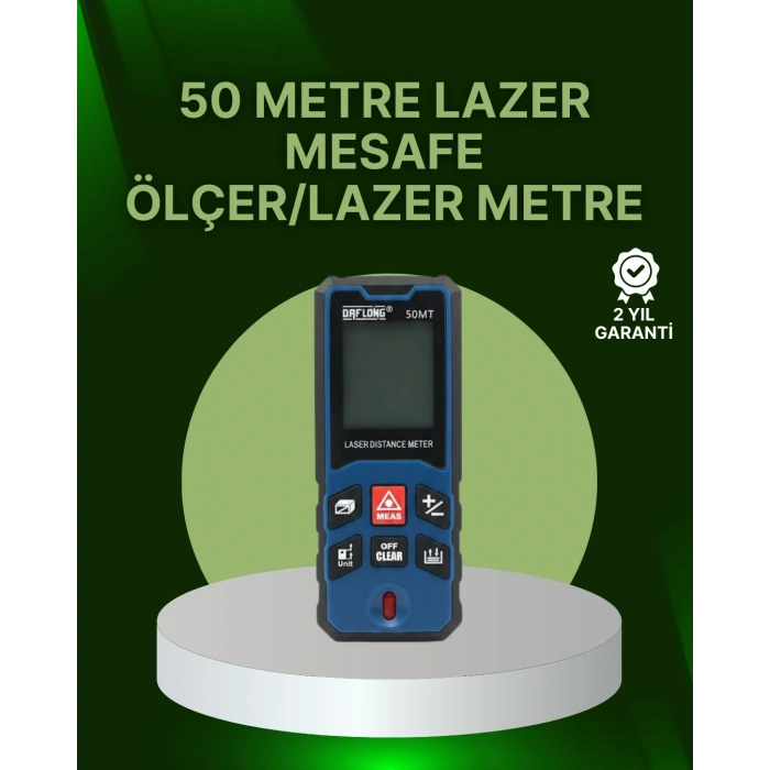 50 Metre Lazer Mesafe Ölçer Profesyonel Dijital Ölçüm Cihazı