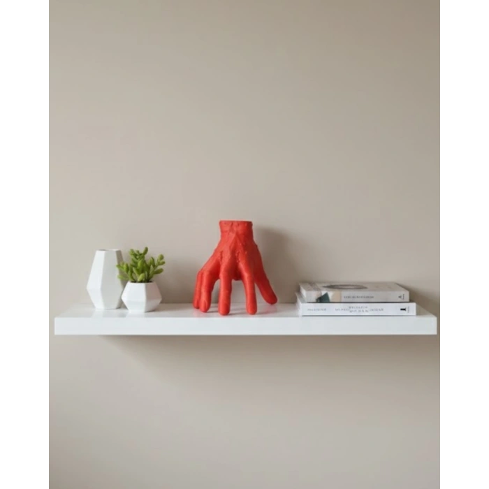 3D Kırmızı El Biblo 17x16 cm Sanatsal ve Dikkat Çekici Dekor