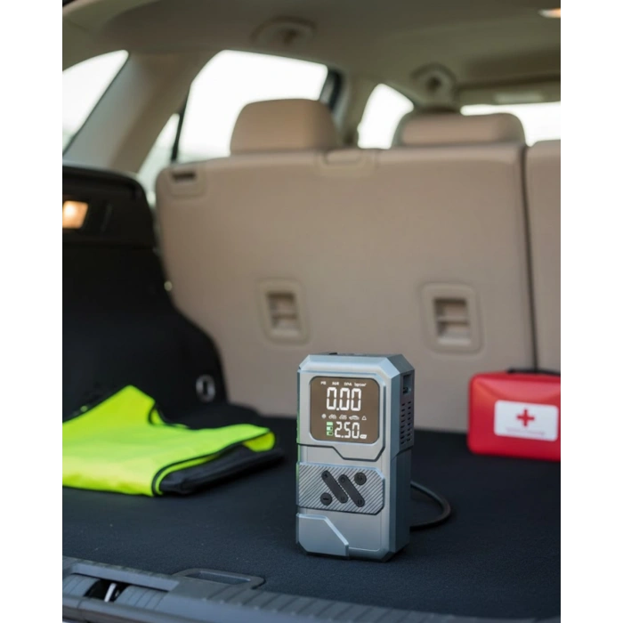 12.000 mAh Akü Takviye Destekli LED Işıklı Araç Kompresörü