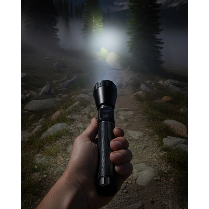 Yüksek Güçlü LED El Feneri Şarjlı 6000 Lümen Acil Durum Seti