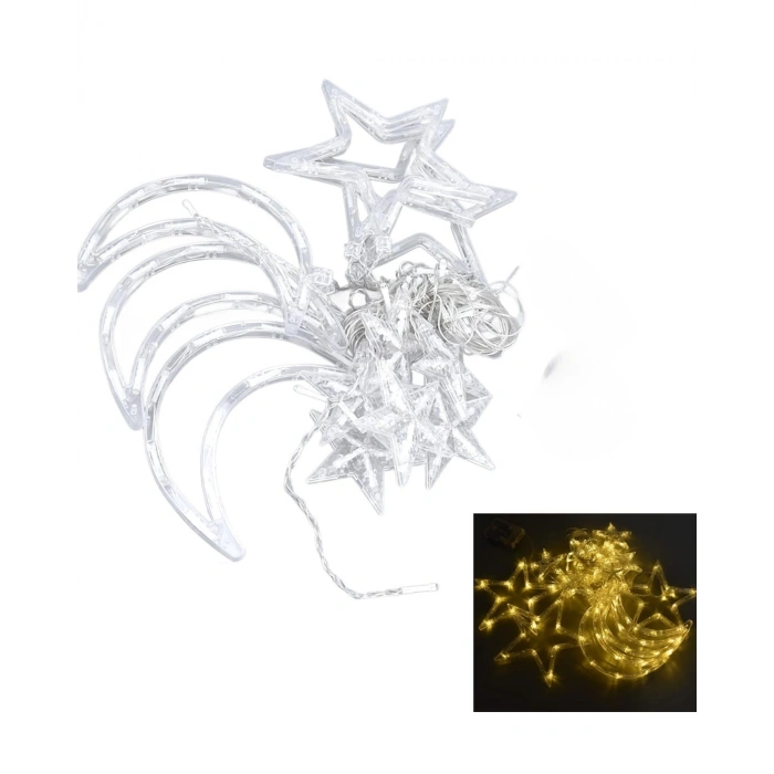 Büyük Ay Yıldız Led Ramazan Süsü Dekoratif Işık