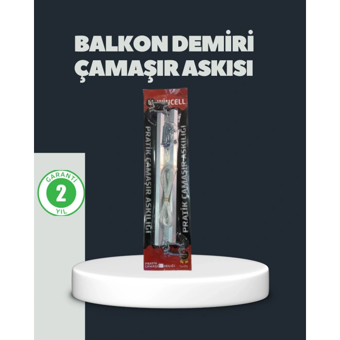 Balkon Demiri Çamaşır Askısı Kare Demirlere Uygun Dayanıklı Tasarım