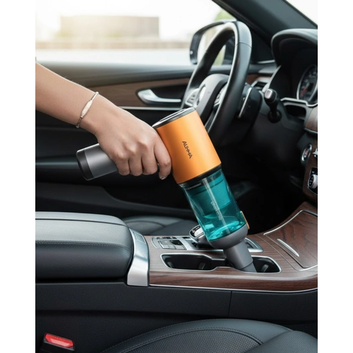 Araç İçi Mini El Süpürgesi Şarjlı Güçlü Vakum