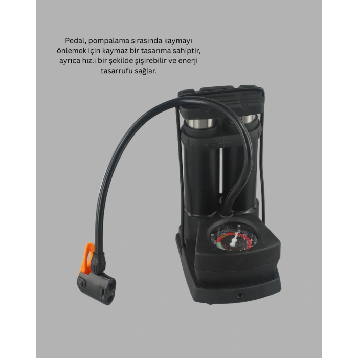 Çok Amaçlı Ayaklı Lastik Pompası Yüksek Hassasiyetli