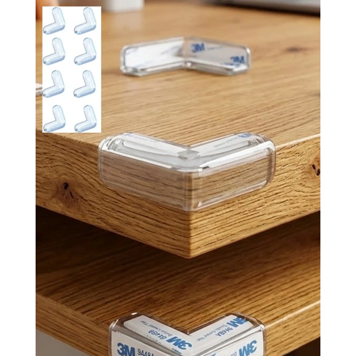 Masa Köşe Koruyucu 8 Li Set Bebek Çocuk Güvenlik Köşe Koruma Aparatı