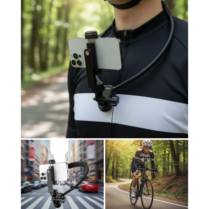 Dayanıklı Metal Destekli Boyun Telefon Tutucu Seyahat ve Spor Kullanım