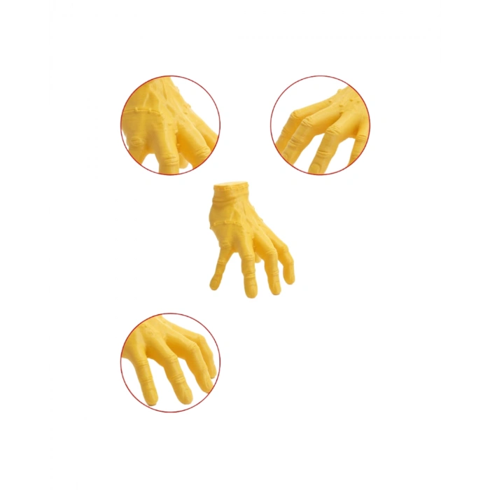 3D Dekoratif Sarı El Obje 17x16 cm Şık ve Dikkat Çekici Tasarım