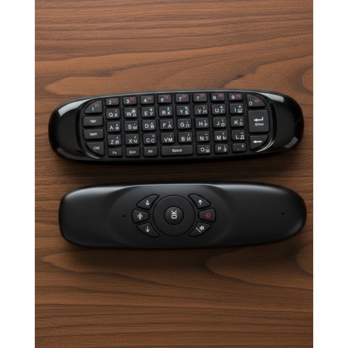 Çift Taraflı Hava Mouse Kablosuz Klavye ve Uzaktan Kumanda