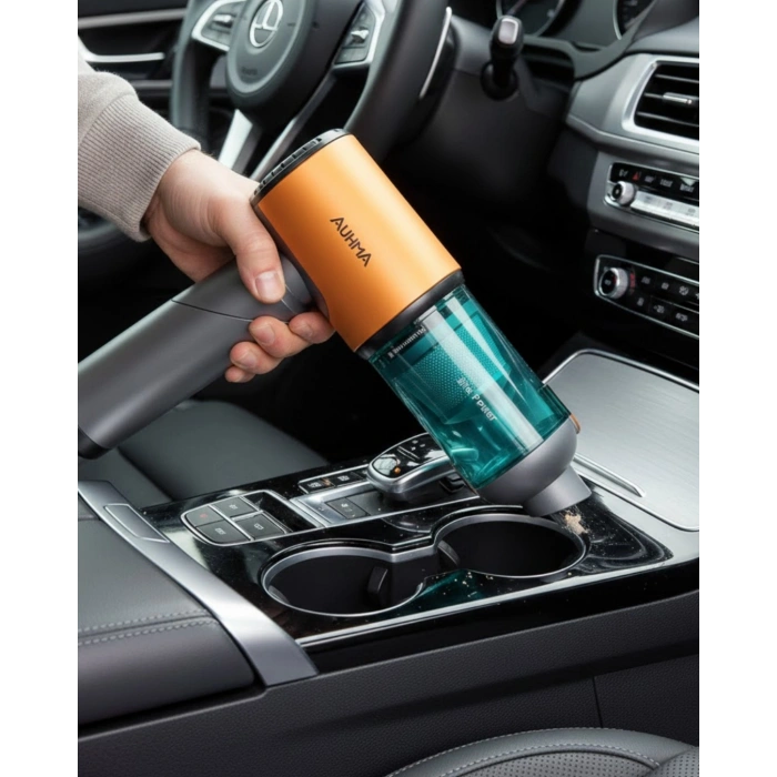 Araç İçi Kablosuz El Süpürgesi Yüksek Emiş Gücü ve HEPA Filtre