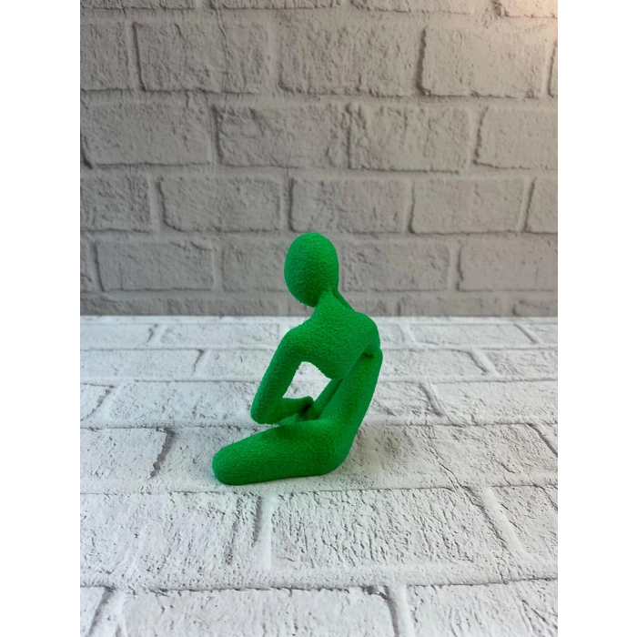 Minimal İnsan Figürü Biblo Yeşil Ev ve Ofis Dekoru