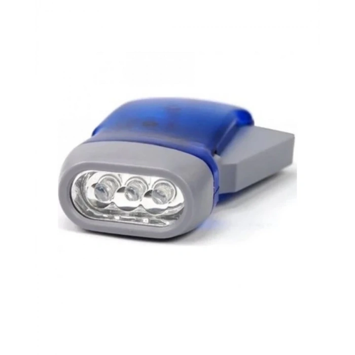 Kendiliğinden Şarjlı El Feneri Pilsiz Çalışan 3 LED Acil Durum Feneri