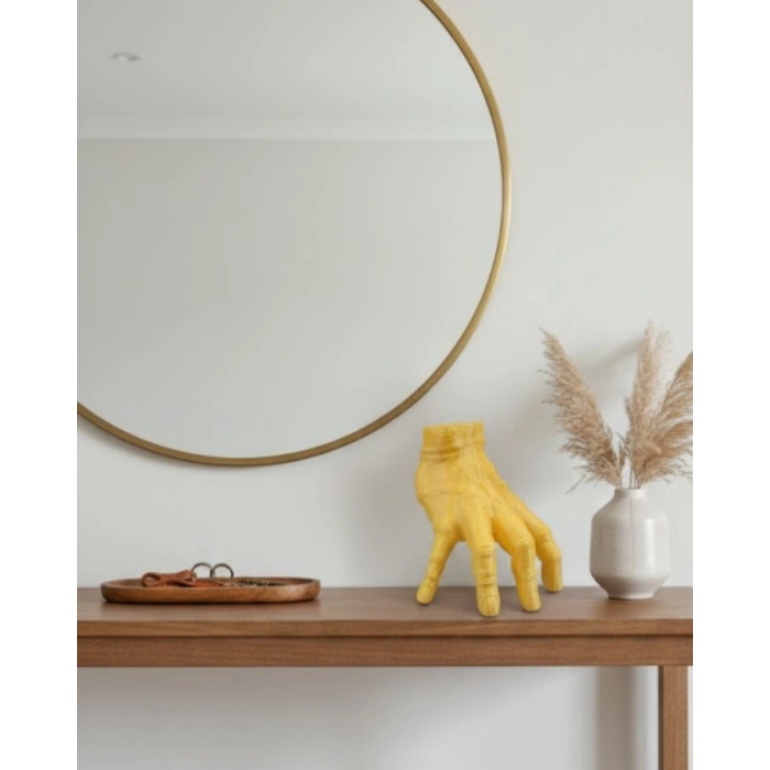 3D Modern Sarı El Biblo 17x16 cm Ev ve Ofis Dekorasyonu