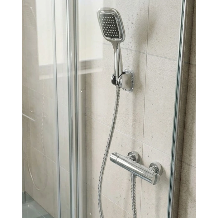 Siyah Duş Başlığı Seti Spiral Hortumlu El Duşu ve Duvar Askısı Banyo Seti