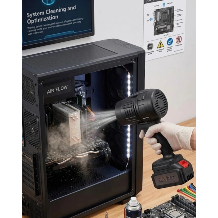 Kablosuz Yaprak Üfleyici Bahçe ve Araç Temizleme Hava Üfleme Makinesi