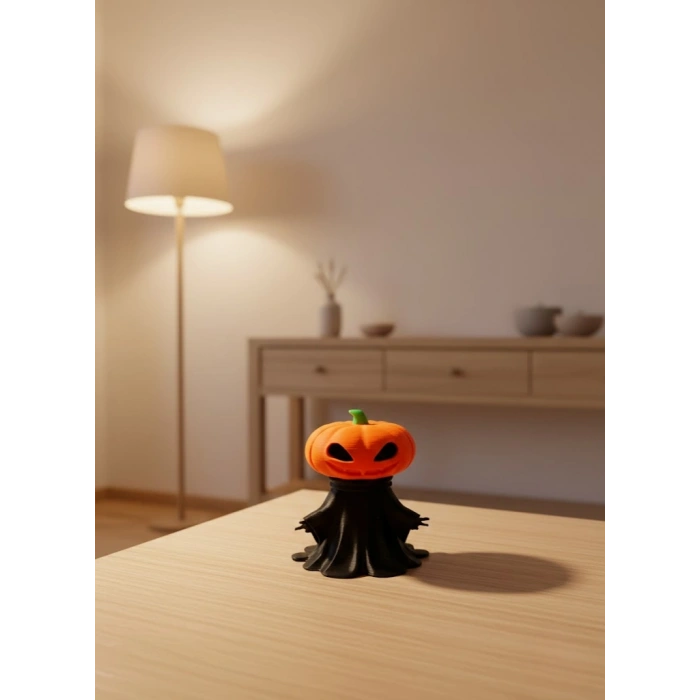 Balkabağı Figür 9cm Cadılar Bayramı Dekoratif Biblo