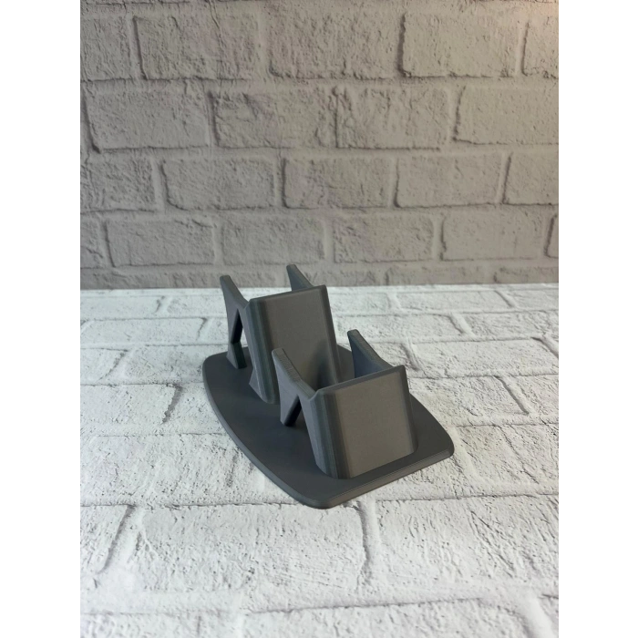 Antrasit İkili Gamepad Tutucu 7x18 cm Masa ve Raf Düzeni