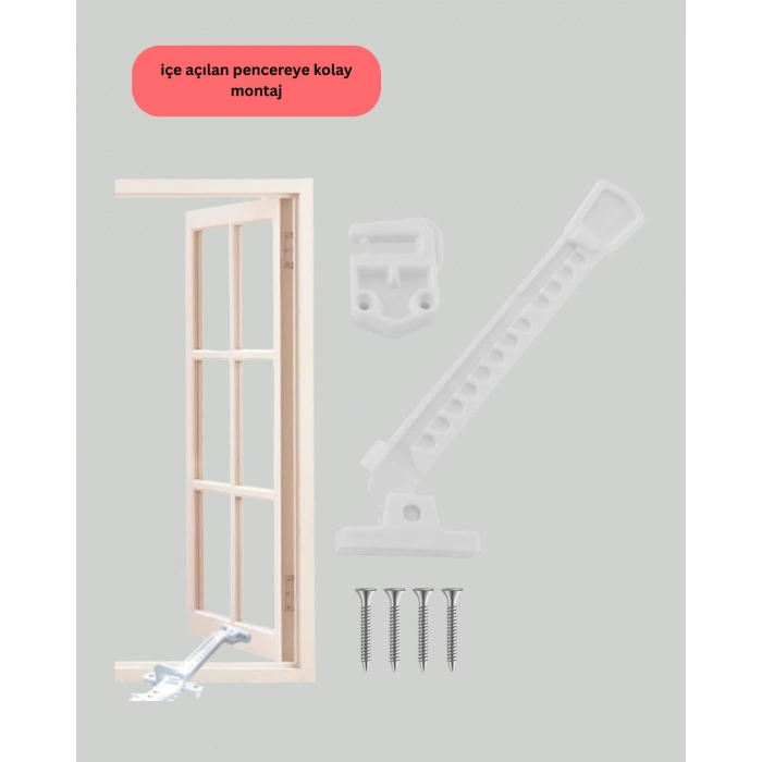 Pencere Cam Emniyet Kilidi Açılma Sınırlayıcı Set