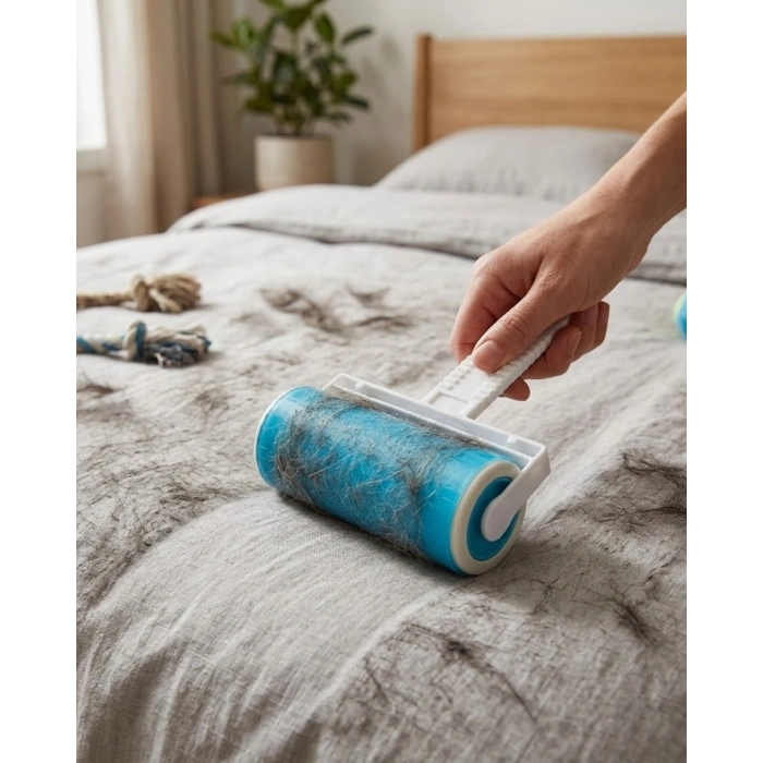 Evcil Hayvan Tüy Toplama Rulosu Kıyafet Koltuk Halı Temizleme Yıkanabilir Roller