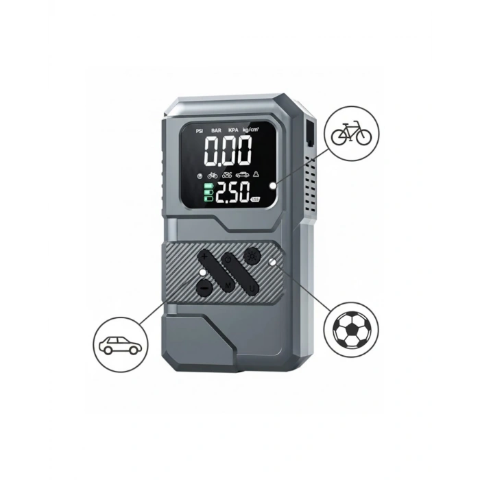 LED Işıklı Akü Takviye ve Lastik Şişirme Cihazı