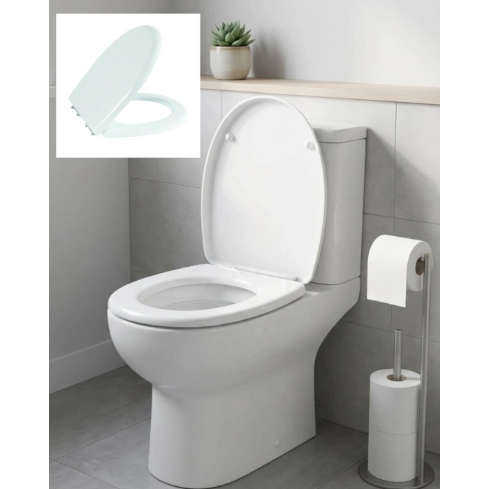 Standart Klozet Kapağı Kolay Montaj Dayanıklı Plastik Universal Uyumlu Tasarım