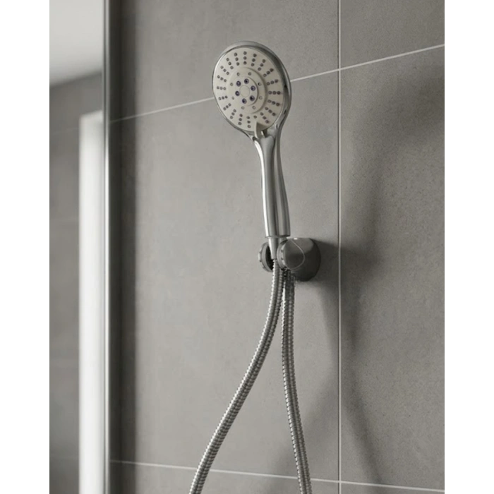 Çok Fonksiyonlu El Duşu Başlığı Spiral Hortumlu Dayanıklı Duş Seti