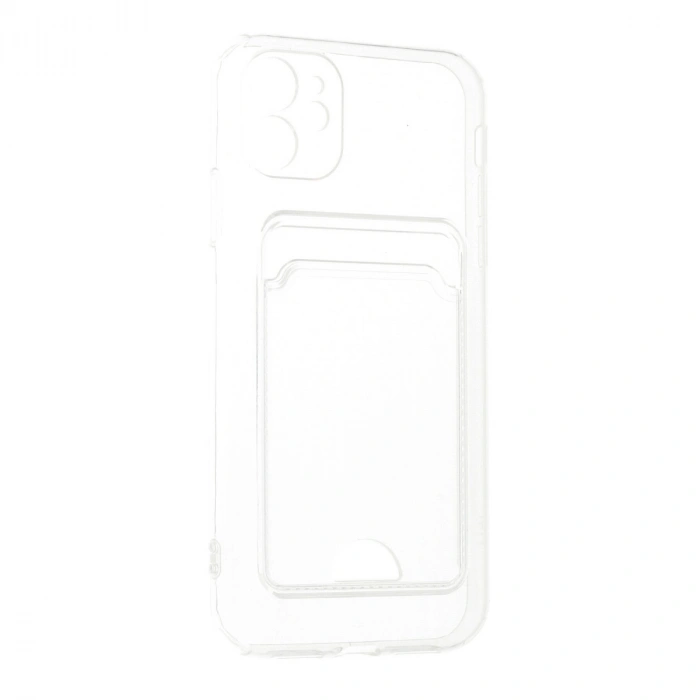 İphone 11 Kılıf Kart Şeffaf Silikon - Şeffaf