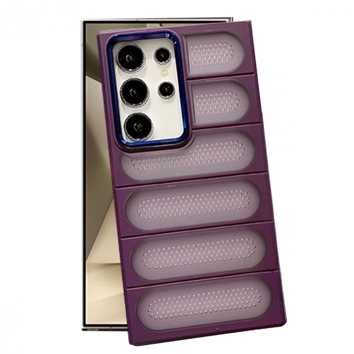 Samsung Galaxy S24 Ultra Kılıf Airmax Silikon Kapak - Derin Mor