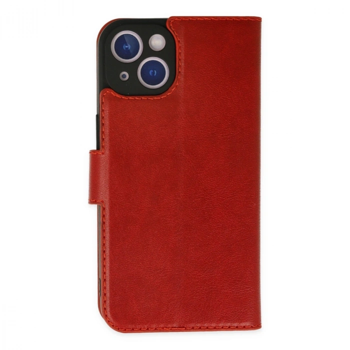 İphone 14 Plus Kılıf Trend S Plus Kapaklı Kılıf - Kırmızı