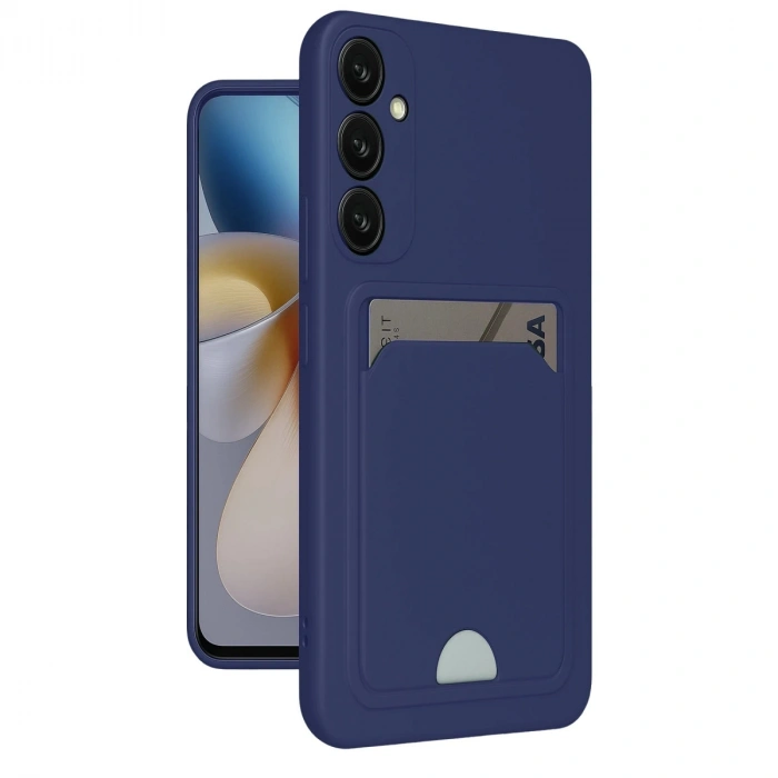 Samsung Galaxy M15 Kelvin Kartvizitli Silikon - Lacivert