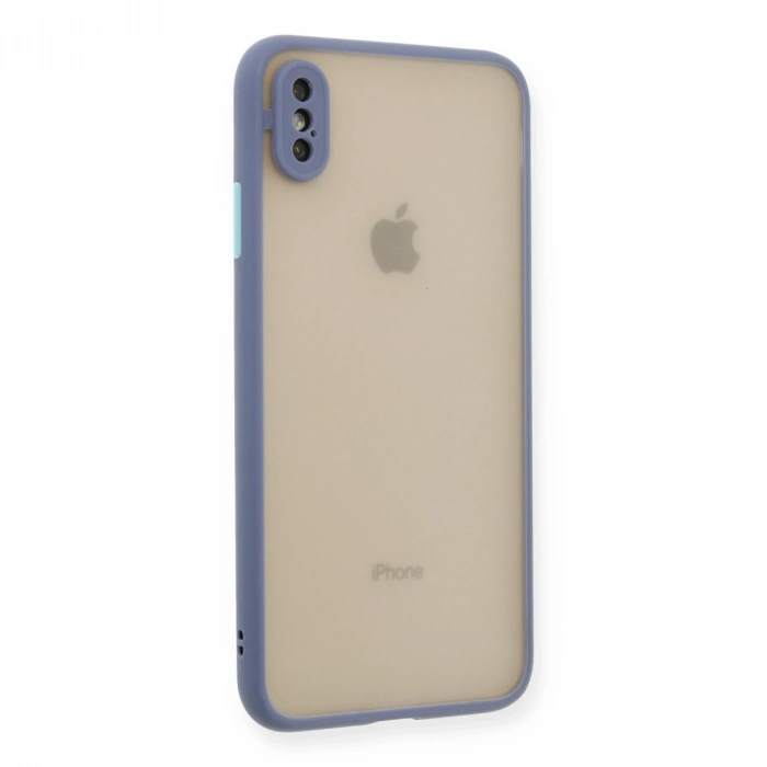 İphone Xs Max Kılıf Montreal Silikon Kapak - Gri