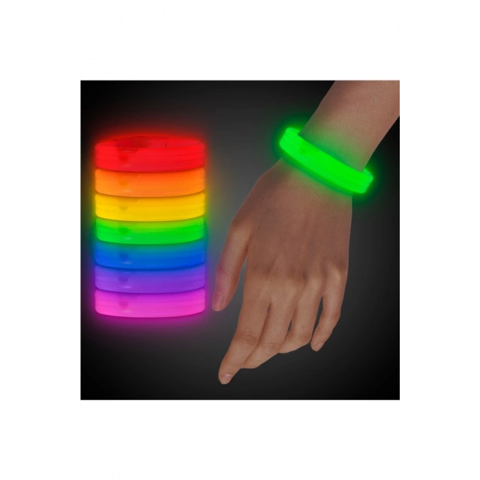 Glow Partisi Glow Ekstra Kalın Fosforlu Bileklik 6 Renk 6 Adet (5324)