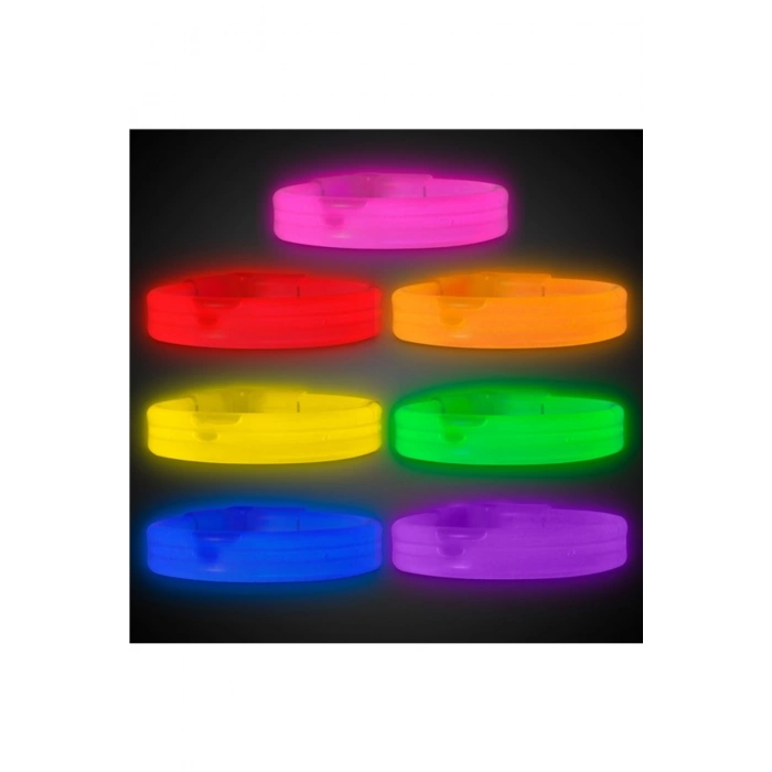 Glow Partisi Glow Ekstra Kalın Fosforlu Bileklik 6 Renk 6 Adet (5324)