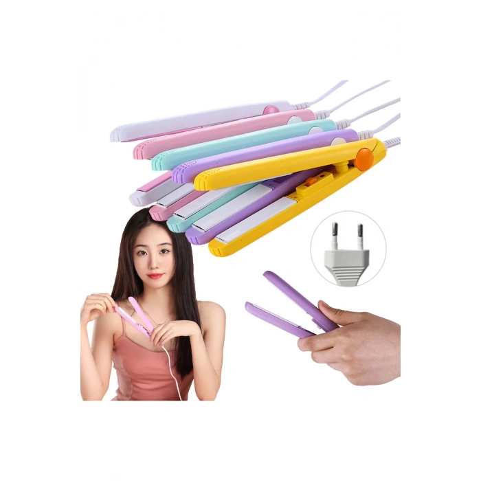 Seyahat Tipi Mini Saç Düzleştirici Seramik Uçlu Düzleştirici (5324)