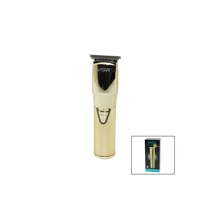 GOLD KROM KAPLAMA GÖVDE SAÇ - SAKAL KESME TRAŞ MAKİNESİ USB ŞARJLI V-903 (5324)