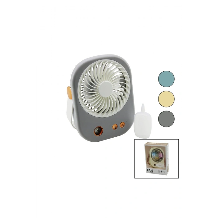 SU SPREYLİ USB MİNİ FAN 15.5X12CM MASA ÜSTÜ USB ŞARJLI 2İN1 KULP=TAŞIMA - DURUŞ 3 KADEME HIZ BJJ-566