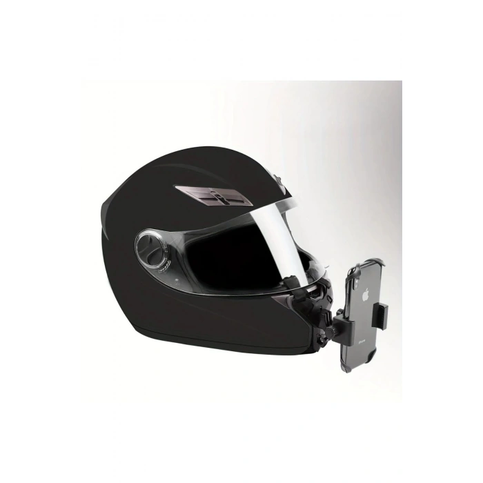 Motorsiklet Kask Önü Takılan Telefon Tutucu Aksiyon Kamerası Takılabilen Aparat (5324)