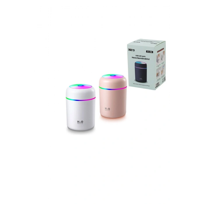 KLASİK 300ML H2O MİNİ USB ŞARJ- IŞIKLI HAVA NEMLENDİRİCİ - BUHAR MAKİNE - KOKU GİDERİCİ HERHANGİ BİR