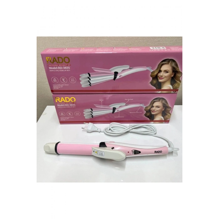 Rado RD-3835 Şekillendirici Saç Güzellik Seti - 4'lü, 60W (5324)